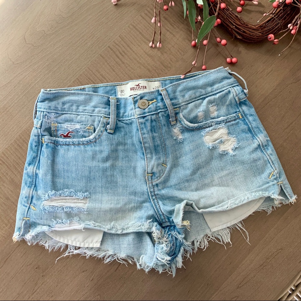 High wasted jean shorts